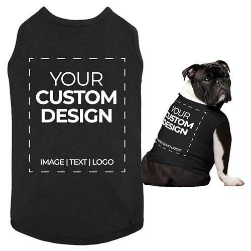 Apparelyn Custom Dog Shirt Design Dog T-Shirt with Logo Text or Image Print Custom t Shirt Clothes for Dogs