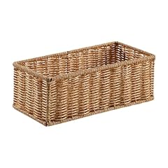 Colcolo Cestino portaoggetti in Rattan per l'organizzazione dell'organizzatore Vassoio per profumi Rettangolare Vintage per tavolino da Bar Domestico, l