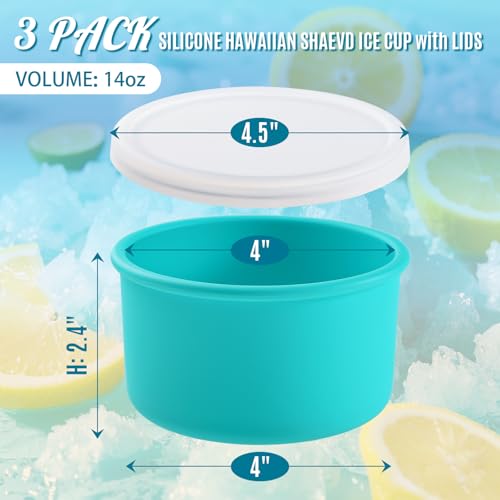 Molde de silicona para hielo raspado con tapa, pack de 3 miniatura 2
