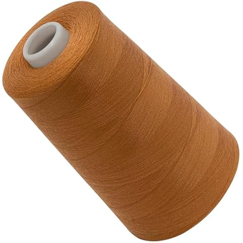 AERZETIX - C72813 - Spool of sewing thread 120 (40/2) 4000 m - polyester - light brown copper - sewing haberdashery twine cord sewing clothes leather goods Cover
