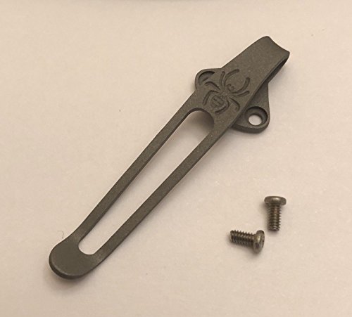 Titanium Deep Carry Pocket Clip for Spyderco Native 5 FRN Lightweight C41PBK5 C41SBK5 C41PPN5 C41PDBL5