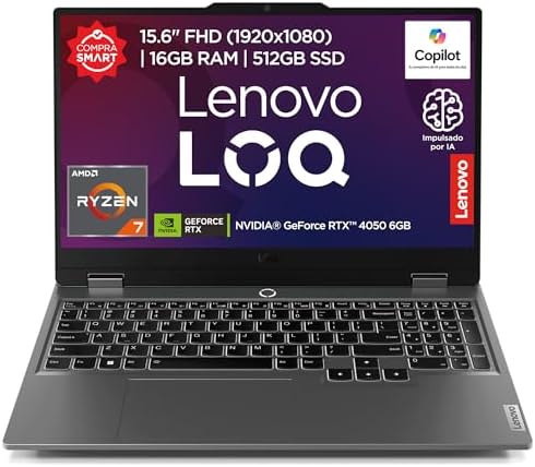Laptop Gaming Lenovo LOQ 15ARP9 | 15.6" FHD | AMD Ryzen 7 | 16 GB...