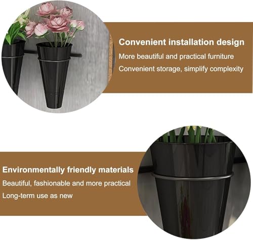 Generisch Wall Mounted Flower Display Stand - Decorative Indoor/Outdoor Plant Holder - Plastic Floral Container Rack for Home & Garden Decor - Modern Vertical Plant Shelf