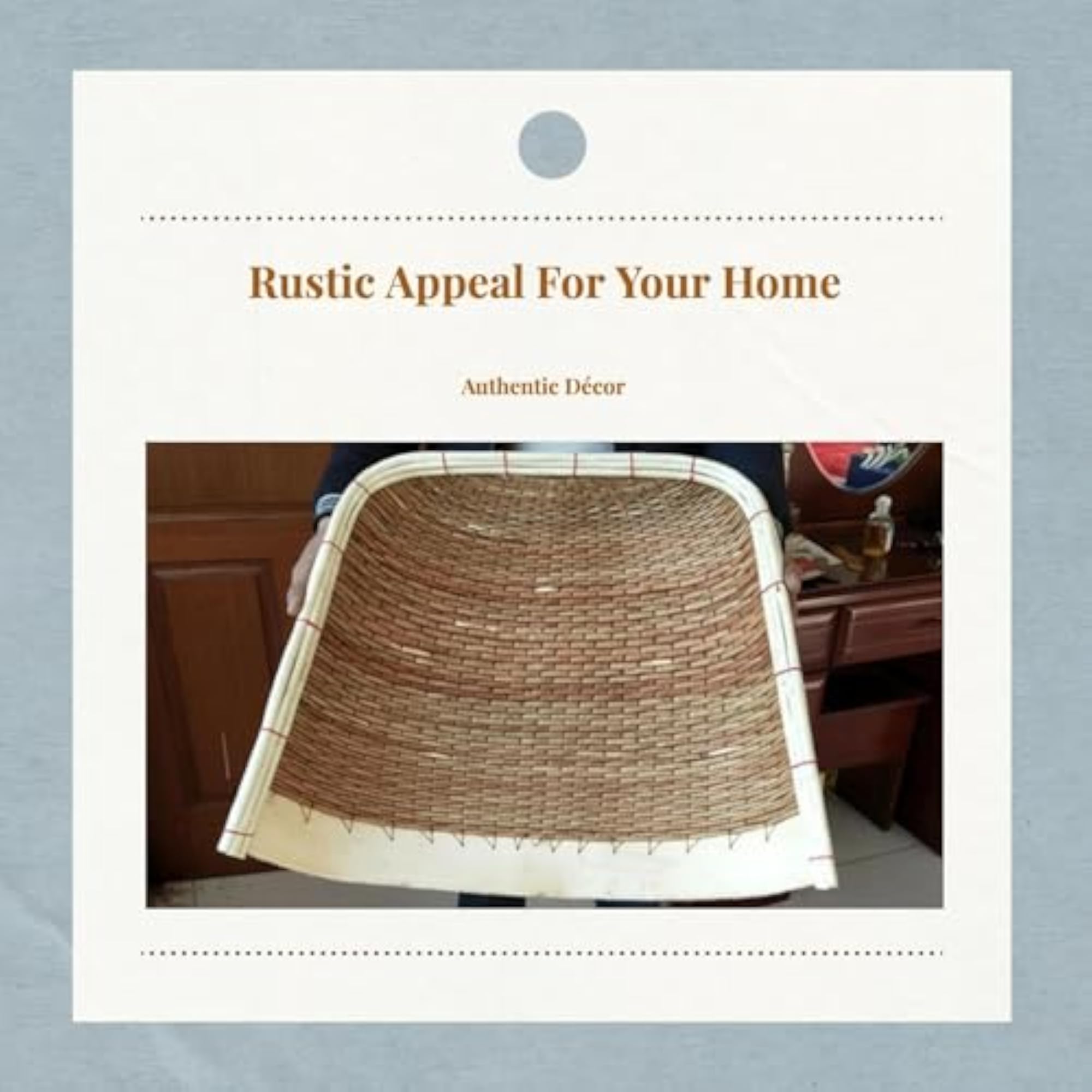 Sturdy Handmade Bamboo Storage Basket for Kitchen