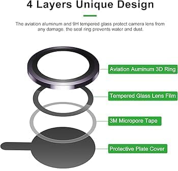 Image of Camera Lens Protector Ring Compatible with Samsung Galaxy S25 Ultra - 9H Tempered Glass, HD Clear, Anti-Scratch, Anti-Drop Metal Camera Guard, Diamond Design Lens Cover Titanium Blue