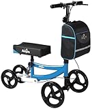 Aojin Knee Scooter, Steerable Knee Walker Economical Knee Scooters for Foot Injuries Best Crutches Alternative Blue