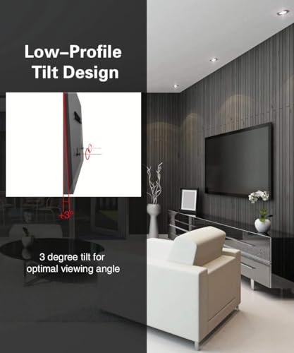 Mount Plus MP-NS400 No Stud Tilt TV Wall Mount | Quick Studless Install with No Drill | Low Profile for 22" to 55" TVs Up to 70LBS | Steel Frame Securely Anchors TV to Dry Wall (1 Pack) - Thumbnail 5