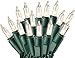 Holiday Essentials Ultra-Brite Clear White Lights with Green Wire - Indoor/Outdoor Use - UL Listed (Set of 100)