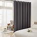 RHF Privacy Room Divider Curtain 12.5ft Wide x 8ft tall: No one can see through, Total Privacy(12.5x8 Dark Grey)