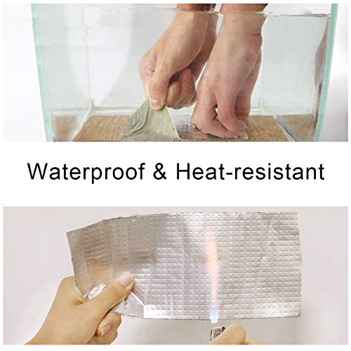 Super Waterproof Tape, Outdoor Leak Repair Aluminum Butyl Tape, Permanent Leak Proof All Weather Patch, UV Resistant VOC-Free for Pipe RV Awning Sail Roof Window Sealing (3.9 Inch x 16 Feet) - Thumbnail 2