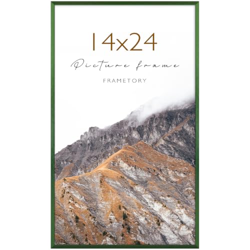 Frametory 14x24 Green Aluminum Picture Frame Acrylic Cover 1 Pack