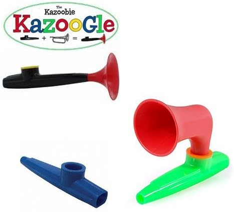Kazoo Fun Pack - x3 - Green Plastic Kazoo, Wazoo Kazoo, Kazoogle Kazoo