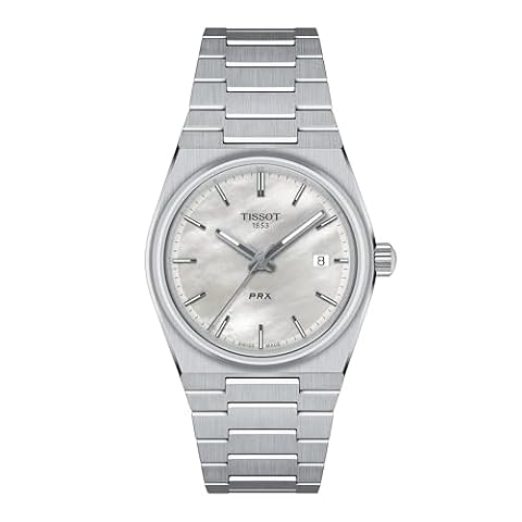Tissot Męski analogowy zegarek kwarcowy z paskiem ze stali nierdzewnej T1372101111100, szary, Nowoczesny