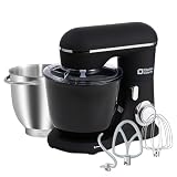 Kitchen in the box スタンドミキサー 4.5L+5Lダブルボウル 大容量 卓上ミキサー 10段階スピード調節 3種類アタッチメント付き 家庭用 業務用 こねる/混ぜる/泡立てる ブラック