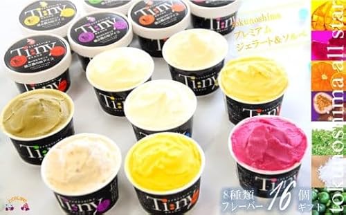 331〜島の素材をそのままに〜プレミアムジェラート&ソルベ(16個)( アイス スイーツ スイーツ 食べ比べ 8種類 マンゴー パッションフルーツ ドラゴンフルーツ ラムレーズン タンカン 塩 アイスクリーム 洋菓子 徳之島 奄美 鹿児島)