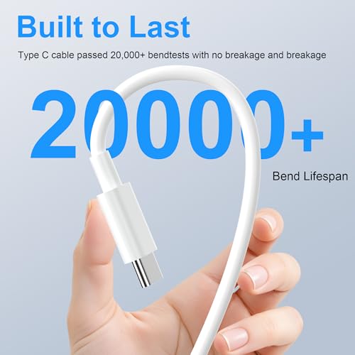 USB C to USB C Charging Cable for Apple iPhone 17/16/15 Charger Fast 6ft Long USBC to USB-C Power Cord for iPhone 17/16 Pro/Pro Max/Air, MacBook Air 13 inch/IPad Pro/Air/10th/4/5 Type C 2Pack 6 ft 60W by YBMTIGICS - Image 6