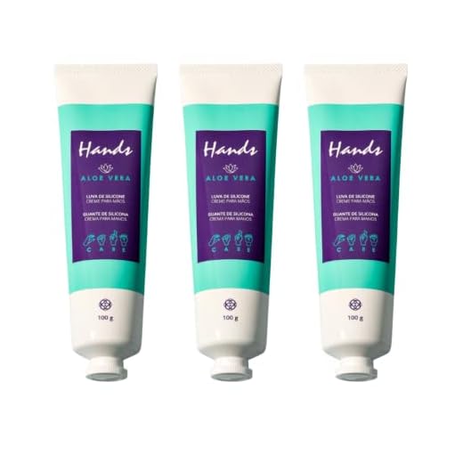 Kit 3 Luvas De Silicone Creme Para As Mãos Hinode 100g