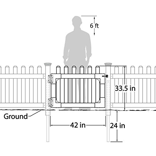 image for Zippity Outdoor Products ZP19004 Newport Vinyl Picket Unassembled Gate