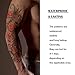 Oehok Temporary Tattoos, Extra Large Full Arm Fake Tattoos, Cool Waterproof Tattoo Stickers, Body/Leg/Arm Makeup Lasting Tattoos Sleeve for Adult/Man/Women/Girl, Fashion Black Skull Flowers Butterfly 3D Realistic Temp Tattoo