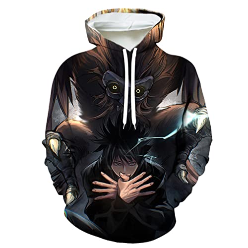 ZOSUO Jujutsu Kaisen Sudadera con Capucha con Estampado 3D de Fushiguro Megumi Disfraz de Cosplay Manga Larga Hoodie Suéter Sudadera Informal Jersey con Bolsillos,Negro,5XL Cover