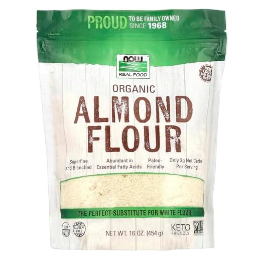 NOW Foods, Organic Almond Flour, Superfine, Blanched, Certified Non-GMO, 16-Ounce (Packaging May Vary)