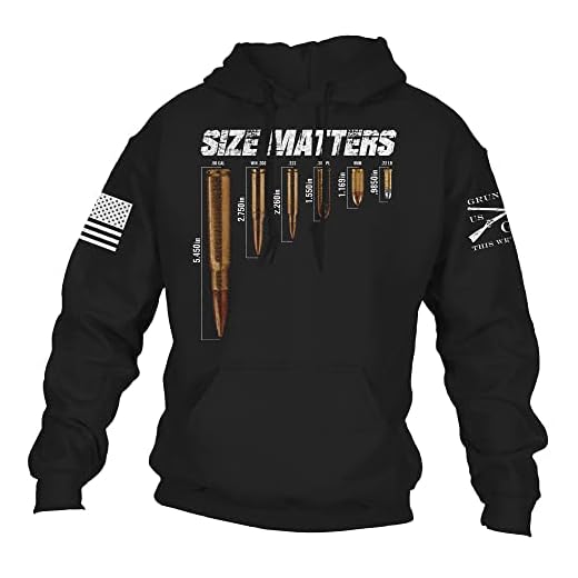 Grunt Style Size Matters - Men's Hoodie (Black, Large)