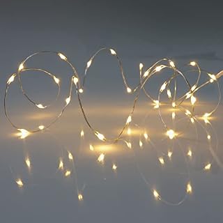 Qbis Battery Powered Christmas Lights with 6hr Timer Mode. 30 LED Battery Fairy Lights. Warm White Wire Lights. Battery Lights Indoor use (30 Warm White)