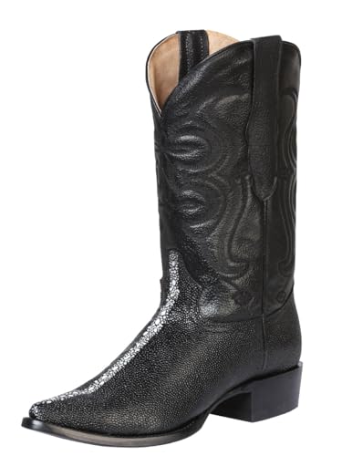Generic El Señor de los Cielos Cowboy Western Boots Leather Stingray Print Black SR99