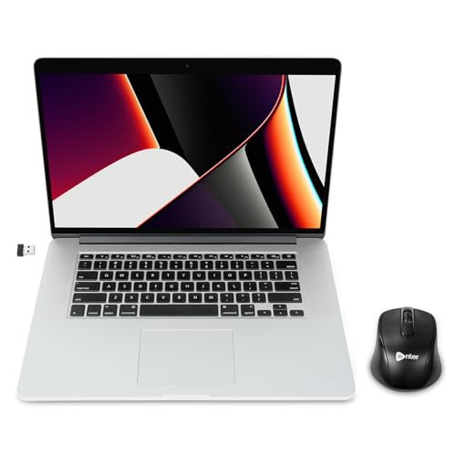 Image of Enter Clickmate Wireless Mouse, 2.4 Ghz with USB Nano Receiver, 1600 Adjustable DPI Optical Tracking, Compatible with PC & Laptop (Black)