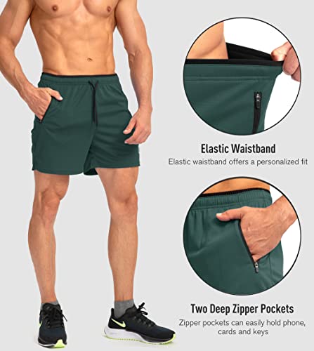 Image of G Gradual Men's Gym Workout Shorts Zipper Pockets 5 inch / 7 inch Quick Dry Breathable Runing Athletic Short for Men