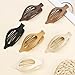 CHANDAT Flat Hair Clip 6 pcs Lay Down Claw Clips Hair Accessories for Women -Brown