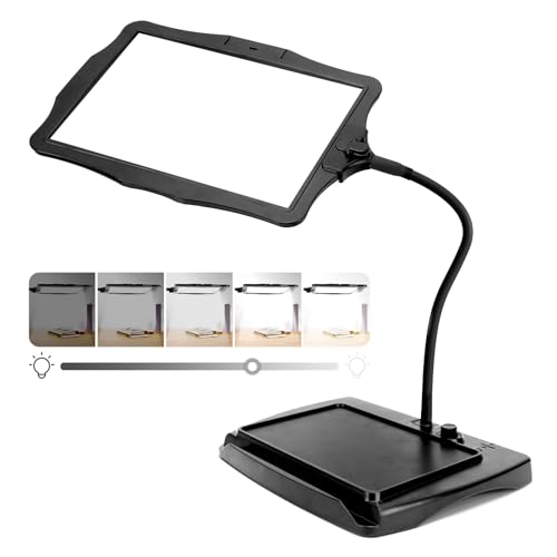 10x Large Magnifying Glass with Light and Stand, 50 Led Beads Brightness Adjustable Gooseneck Magnifying Desk Lamp, Large Page Magnifier for Reading, Sewing, Crafts - Cosy Home Interiors 10x Large Magnifying Glass with Light and Stand, 50 Led Beads Brightness Adjustable Gooseneck Magnifying Desk Lamp, Large Page Magnifier for Reading, Sewing, Crafts