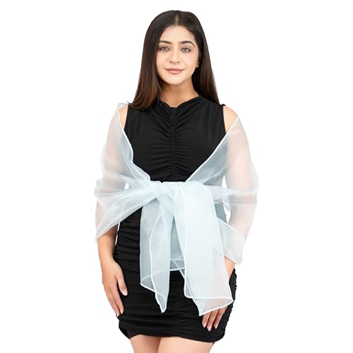 FYNITE Sheer Organza Shawls and Wraps for Women – Lightweight Elegant Evening Scarves for Weddings, Parties & Bridesmaids3