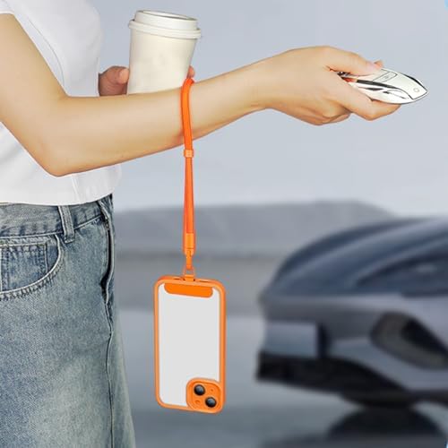 Telefoonkoord Universeel - Verstelbaar Afneembaar Koord Voor Mobiele Telefoon Paars