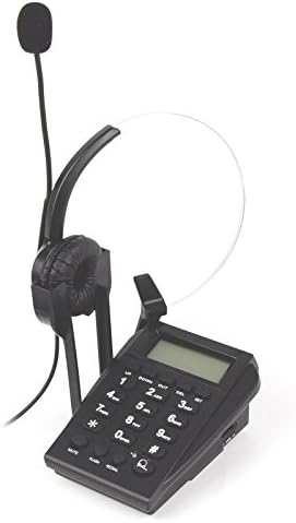 TriProC Corded Landline Desk Phone Telephone with Headset and Dialpad for Home, House, Call Center, Office