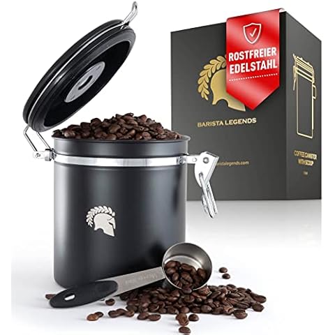 Barista Legends® Kaffeedose luftdicht 500g schwarz Cover