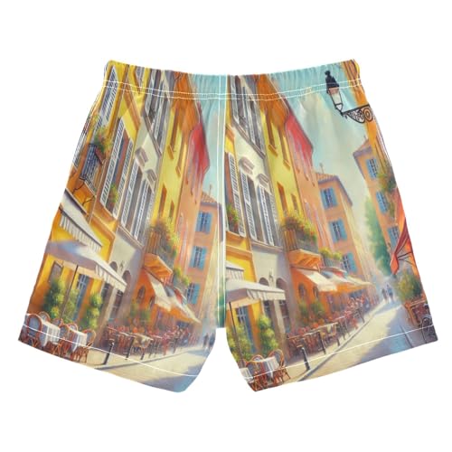 Street Romantic Flower Boys Swim Trunks Quick Dry Toddler Swimsuit Boy Swimwear Board Shorts Bathing Suits XS2