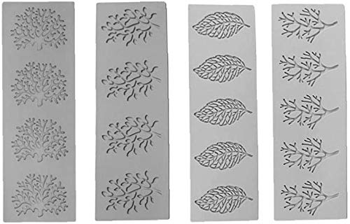 Molde de silicona de encaje para decoración de tartas, fondant, decoración de azúcar, herramientas de manualidades, diseño de flores, 5 unidades