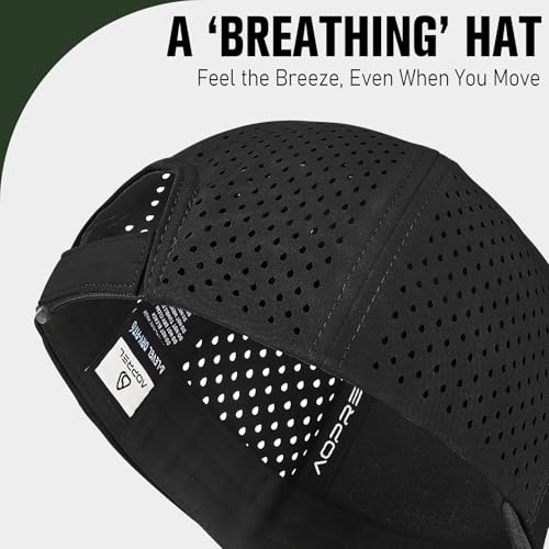Image of AOPREL Baseball Cap Breathable Mesh Golf Hat Quick Dry Adjustable Baseball Hats for Men and Women Sport Running Workout
