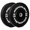 Iron Crush Olympic Bumper Plates Set – Virgin Rubber Weights for Strength Training – Fits 2″ Barbells – Sold in Pairs