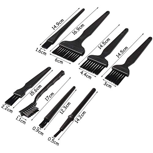 Onwon 8 Pieces Anti Static Brushes Portable Plastic Handle Nylon Anti Static Cleaning Brushes Keyboard Brush Kit For Keyboard Pcb Razor Computers Etc Hard-To-Reach And Sensitive Spaces #TOP2