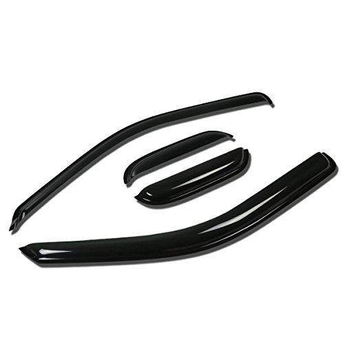 Auto Dynasty 4pcs Tape-On Window Visor Deflector Rain Guard Compatible with Chevy Colorado GMC Canyon Extended Cab 04-11, Acrylic
