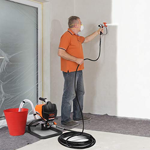 Airless Paint Sprayer, 500W Spray Gun Tool for Interior & Exterior Home, Specialized for Water-based Paint, Including 25 Feet High Pressure Paint Hose, Cleaning Brush, Changeable Filter