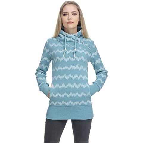 Ragwear Neska Print Sudadera con Capucha para Mujer en Verde XS Cover