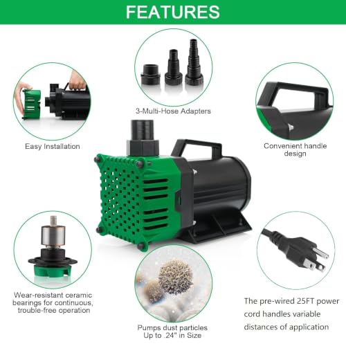 BARST 230W Pond Pumps, 2600GPH Submersible Water Pump with 25ft Power Cord by BARST - Used condition - Image 4