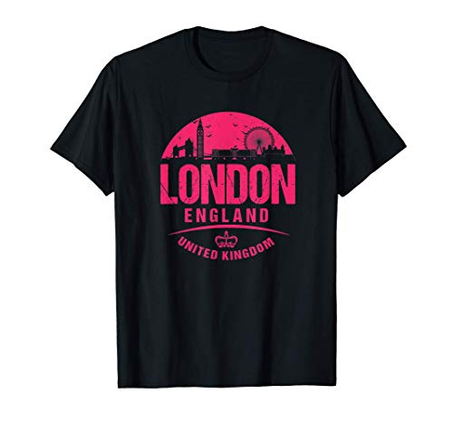 London England United Kingdom UK Cityscape Skyline Souvenir Camiseta