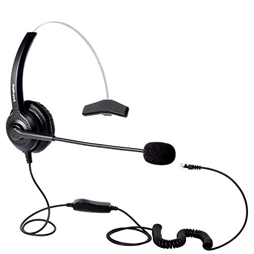 Headset Headphones + Adjustable Volume + Mute Control for Cisco IP Telephone 7940 7970 8841 8851 8861 8941 8945 8961 9951 9971 and All Series