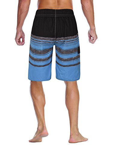 Image of Nonwe Men's Beachwear Quick Dry Striped Board Shorts