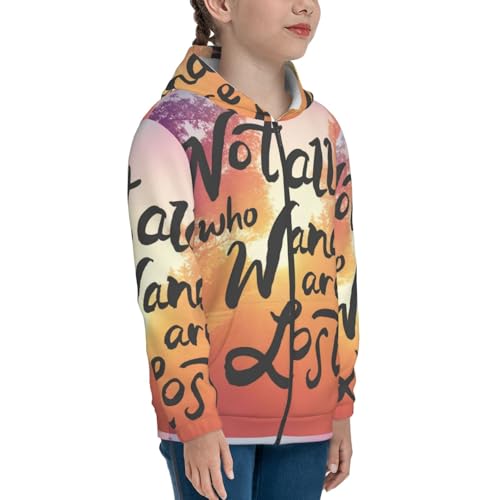 Not All Who Wander Are Lost Kid Hoodies Boys Zip Up Sweatshirts Girls Pullover with Pocket4