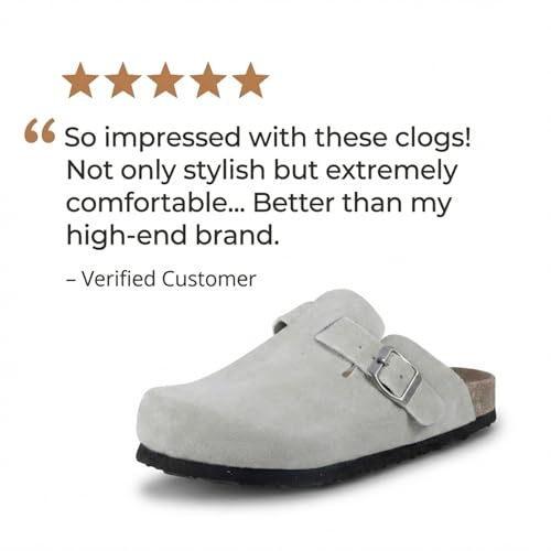 Image of EMMA NEW YORK Womens Clogs Mules Slip-On for Women with Arch Support Cork Footbed Potato Shoes